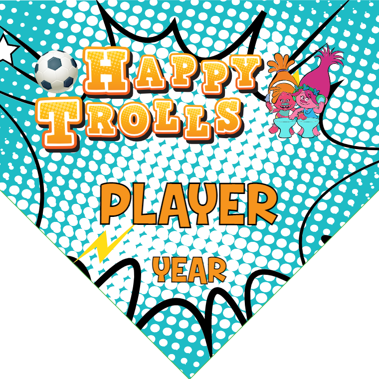 Happy Trolls - Homeplate Soccer Pennant