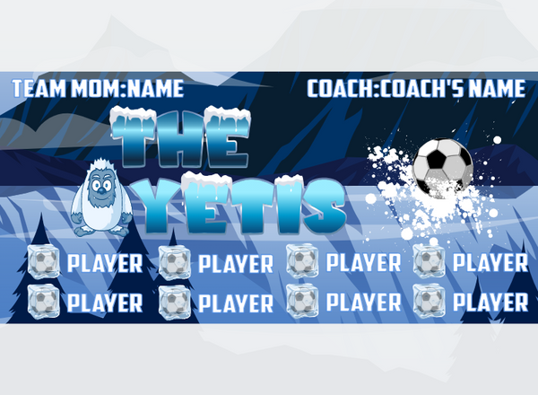 Yetis - Soccer - Pole Pocket Banner
