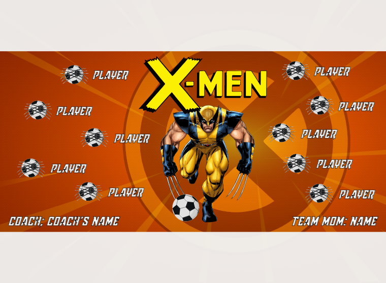 Xmen 2 - Soccer - Pole Pocket Banner