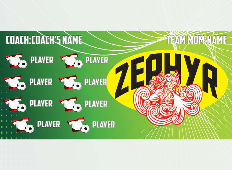 Zephyr - Soccer - Pole Pocket Banner