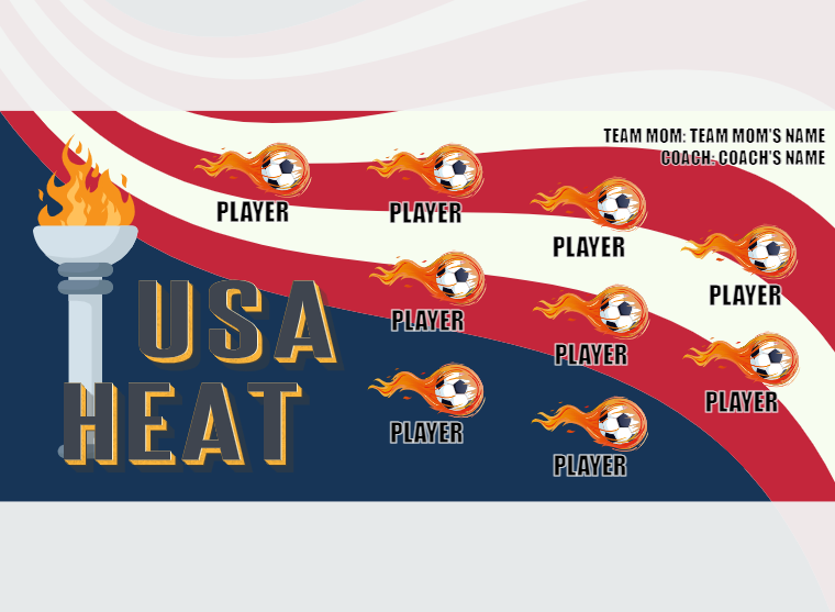 Heat USA - Soccer - Pole Pocket Banner
