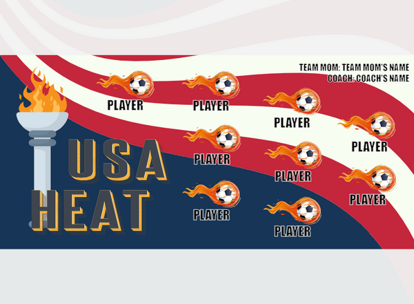 Heat USA - Soccer - Pole Pocket Banner