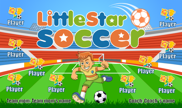 Little Star Soccer Banner