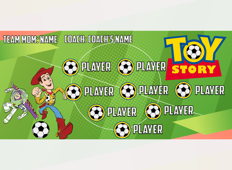 TOY Story - Soccer - Pole Pocket Banner