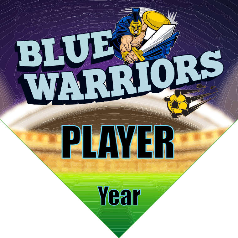 Blue Warriors 2 - Homeplate Soccer Pennant
