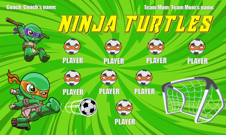 Ninja Turtles Soccer Banner