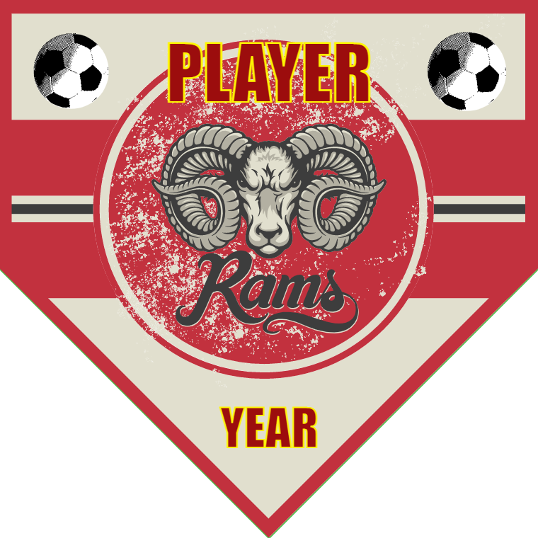 Rams - Homeplate Soccer Pennant