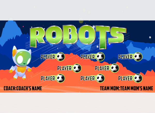 Robots - Soccer - Pole Pocket Banner