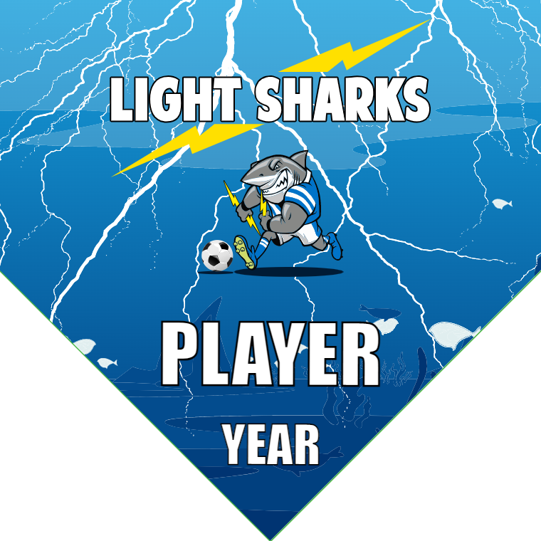 Light Sharks - Homeplate Soccer Pennant