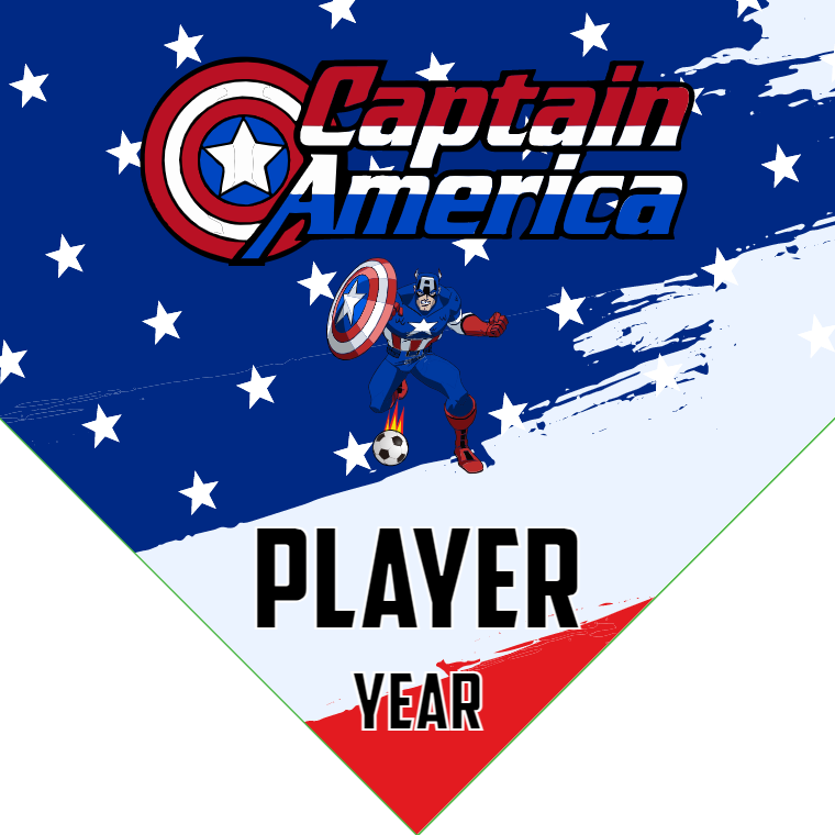 Captain America - Homeplate Soccer Pennant