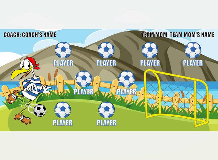 Seagulls - Soccer - Pole Pocket Banner