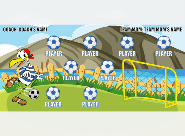 Seagulls - Soccer - Pole Pocket Banner