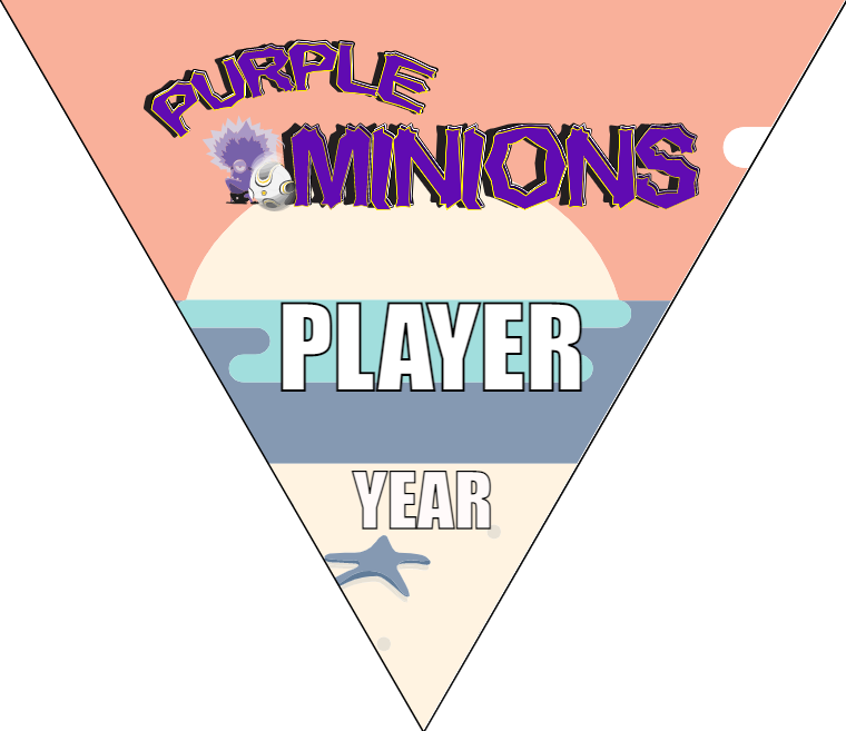 Purple Minions - Triangle Soccer Banners – Team Sport Banners