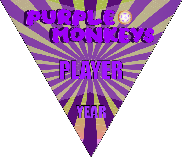 Purple Monkeys - Triangle Soccer Banners