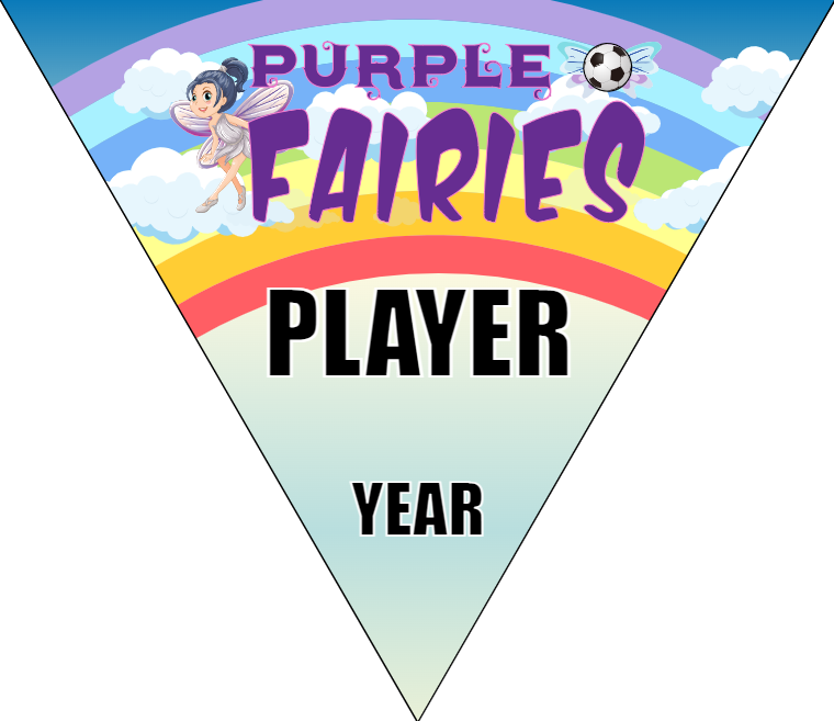Purple Fairies - Triangle Soccer Banners