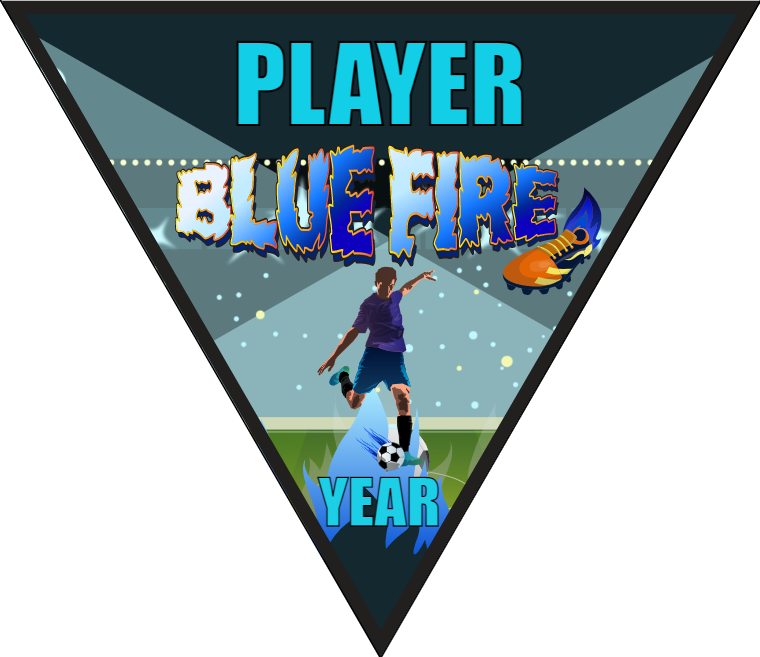 Blue Fire 2 - Triangle Soccer Banners