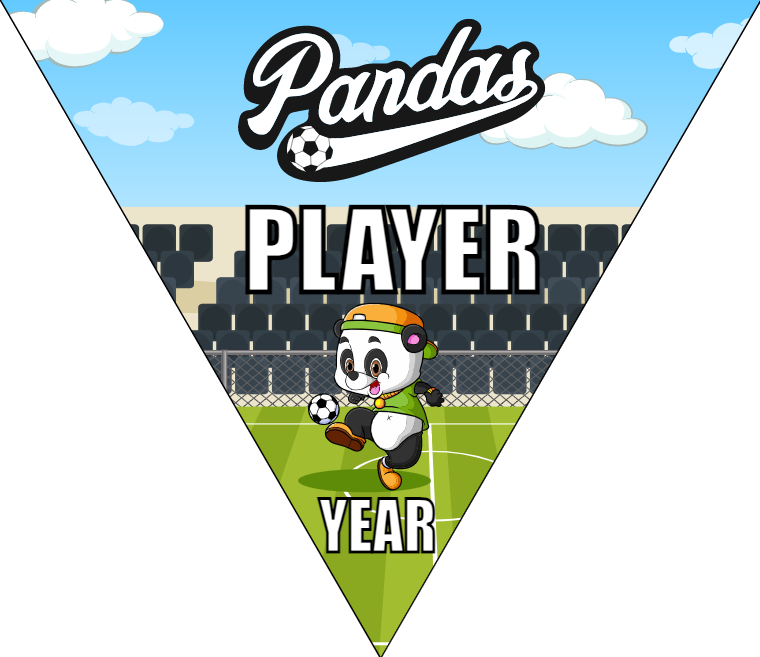 Pandas - Triangle Soccer Banners