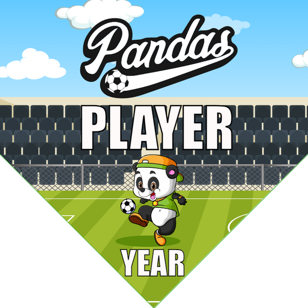 Pandas - Homeplate Soccer Pennant