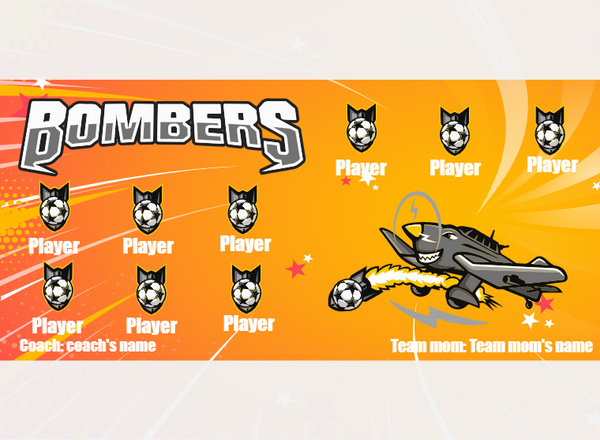 Bombers - Soccer - Pole Pocket Banner
