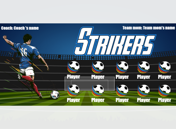 Strikers - Soccer - Pole Pocket Banner