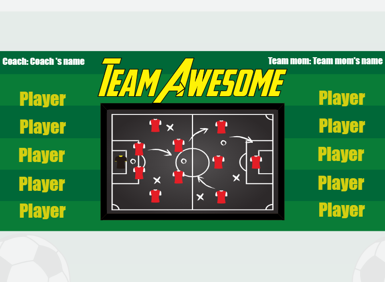 Team Awesome - Soccer - Pole Pocket Banner
