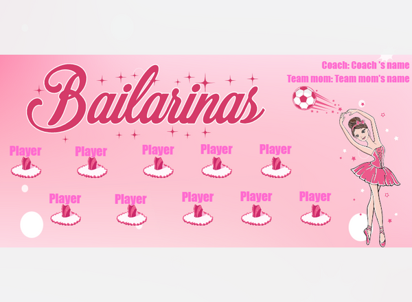 Bailarinas - Soccer - Pole Pocket Banner