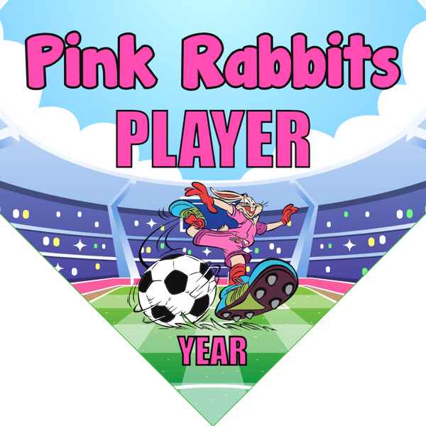 Pink Rabbits - Homeplate Soccer Pennant