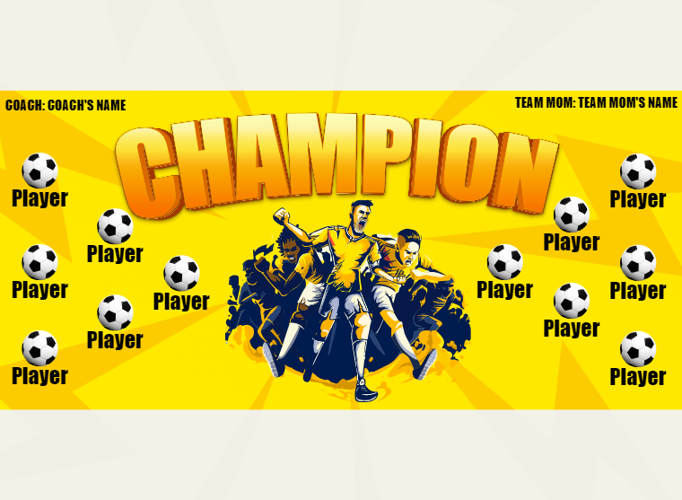 Champion 1 - Soccer - Pole Pocket Banner