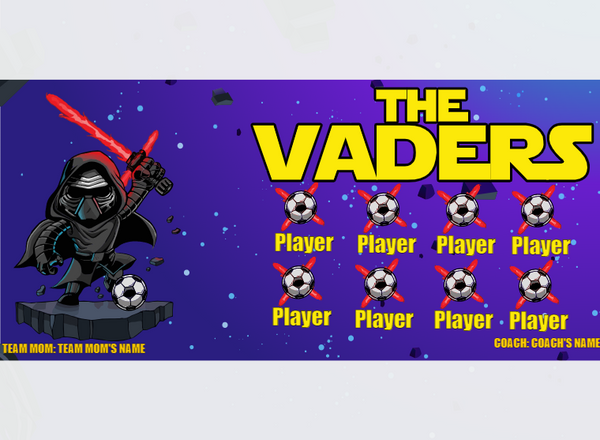 THE Vaders - Soccer - Pole Pocket Banner
