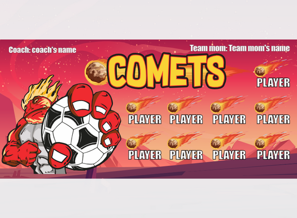 Comets - Soccer - Pole Pocket Banner