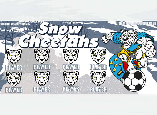 Snow Cheetahs - Soccer - Pole Pocket Banner