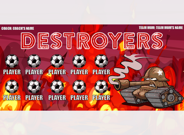Destroyers 2 - Soccer - Pole Pocket Banner