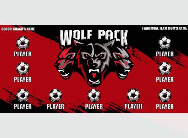 Wolf Pack - Soccer - Pole Pocket Banner