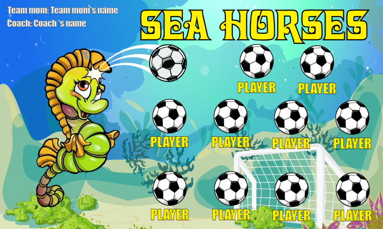 Sea Horses - Soccer Banner