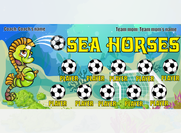 SEA Horses - Soccer - Pole Pocket Banner