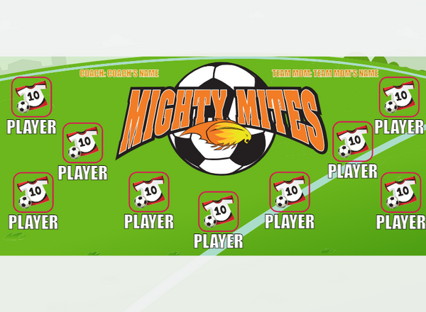 Mightymites - Soccer - Pole Pocket Banner