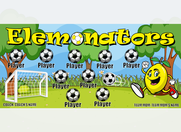 Elemonators 2 - Soccer - Pole Pocket Banner