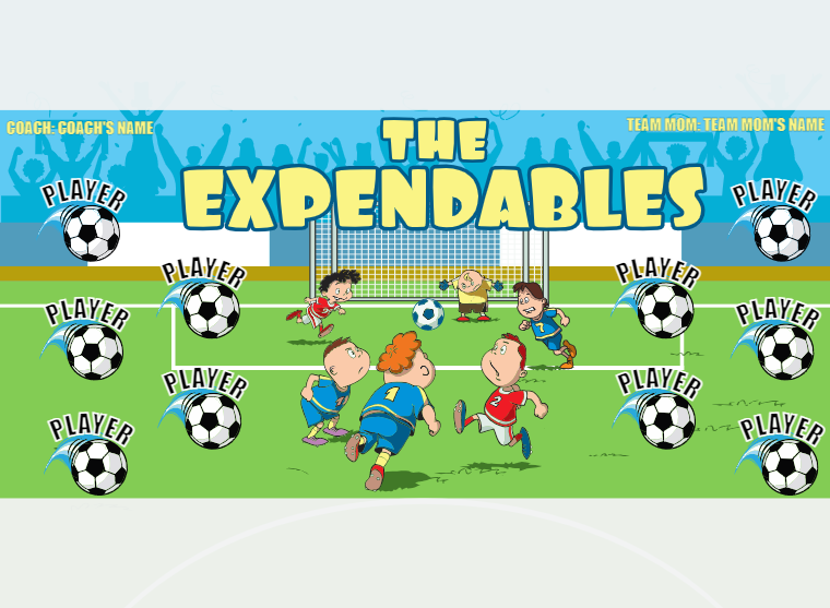 THE Expendables 2 - Soccer - Pole Pocket Banner