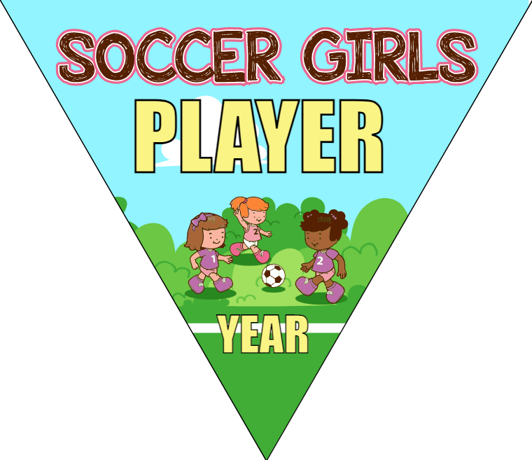 Soccer Girls - Triangle Soccer Banners