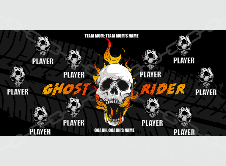 Ghost Rider - Soccer - Pole Pocket Banner