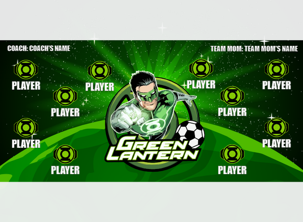 Green Lantern 2 - Soccer - Pole Pocket Banner