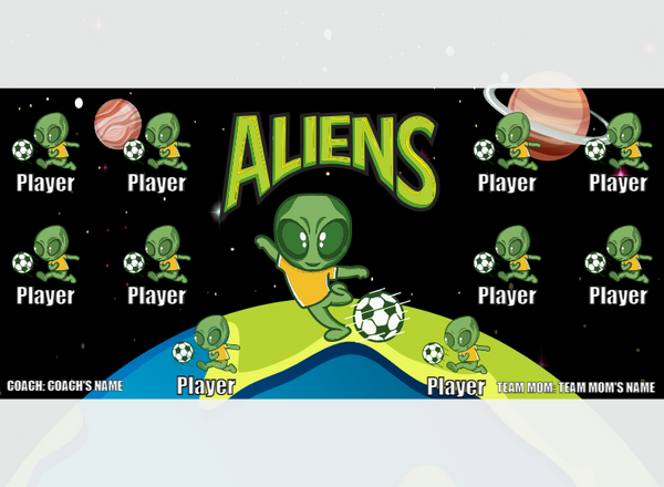 Aliens 2 - Soccer - Pole Pocket Banner