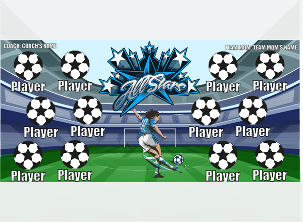 ALL Stars - Soccer - Pole Pocket Banner