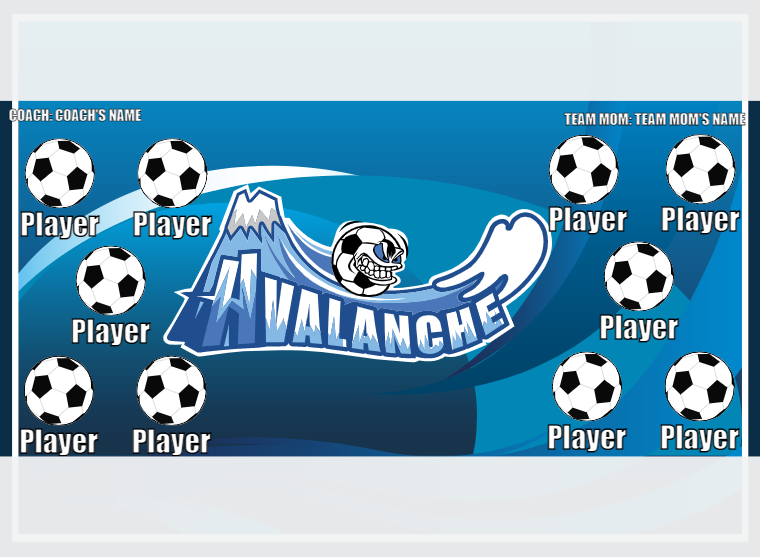 Avalanche - Soccer - Pole Pocket Banner