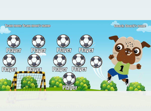 Little Dogs - Soccer - Pole Pocket Banner