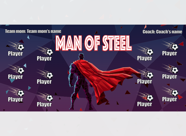 Manofsteel - Soccer - Pole Pocket Banner