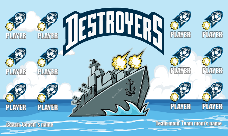 Destroyers 3 - Soccer Banner