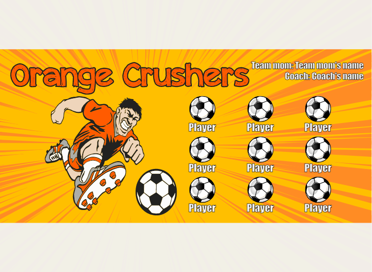 Orange Crushers - Soccer - Pole Pocket Banner