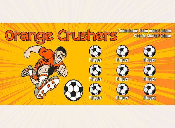 Orange Crushers - Soccer - Pole Pocket Banner