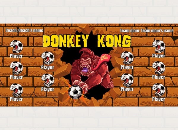 Donkey Kong - Soccer - Pole Pocket Banner